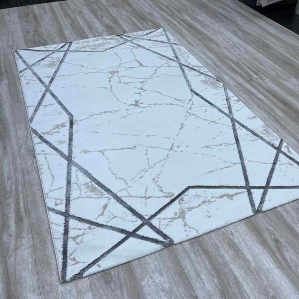 Turkish Aria carpet 3015A, cream gray, size 80*150