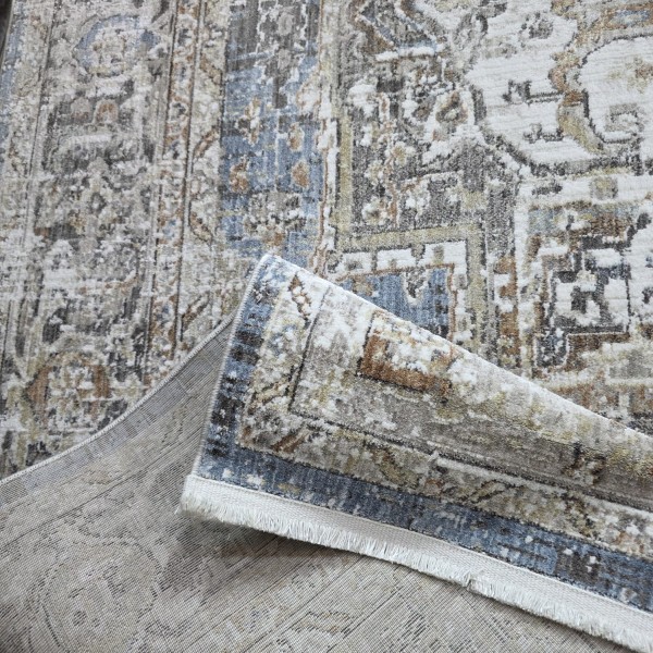 سجاد ارتلاين بوهيمي تركي 1923A كريم سماوي مقاس 100*300