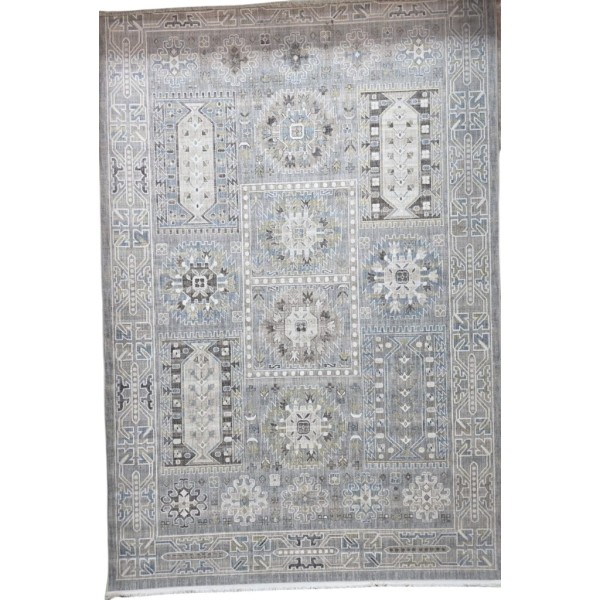 سجاد ارتلاين بوهيمي تركي A258B رصاصي كريم مقاس 150*220
