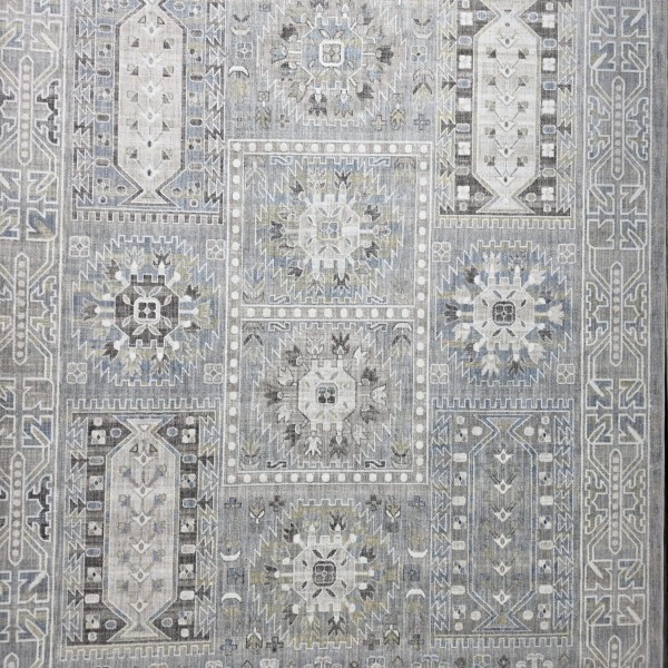 سجاد ارتلاين بوهيمي تركي A258B رصاصي كريم مقاس 150*220