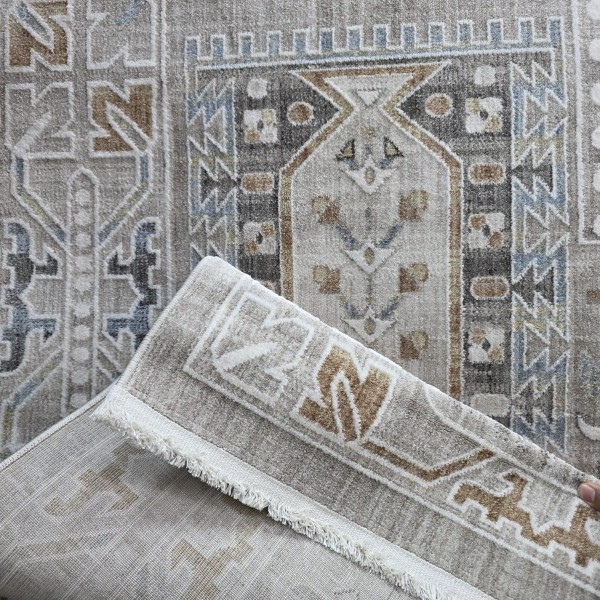 سجاد ارتلاين بوهيمي تركي A258B فيزون بني مقاس 250*350