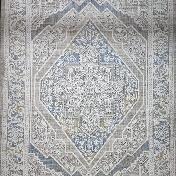 سجاد ارتلاين بوهيمي تركي A193C كريم سماوي مقاس 150*220
