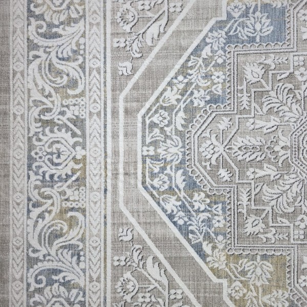 سجاد ارتلاين بوهيمي تركي A193C كريم سماوي مقاس 150*220