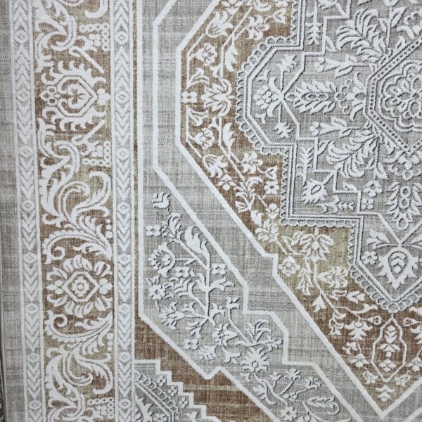 سجاد ارتلاين بوهيمي تركي A193C كريم ذهبي مقاس 150*220