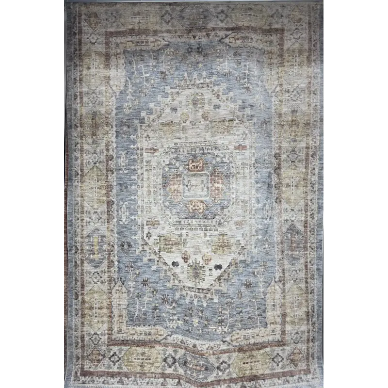 Turkish Bohemian Rug A640A ANTRASIT dark Size 50*80