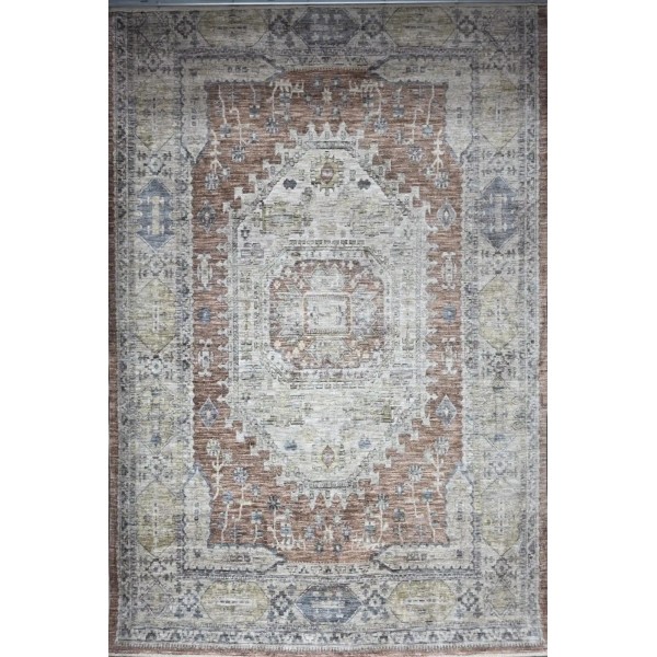 سجاد بوهيمي تركي A640A انتراسيت اصفر مقاس 300*400