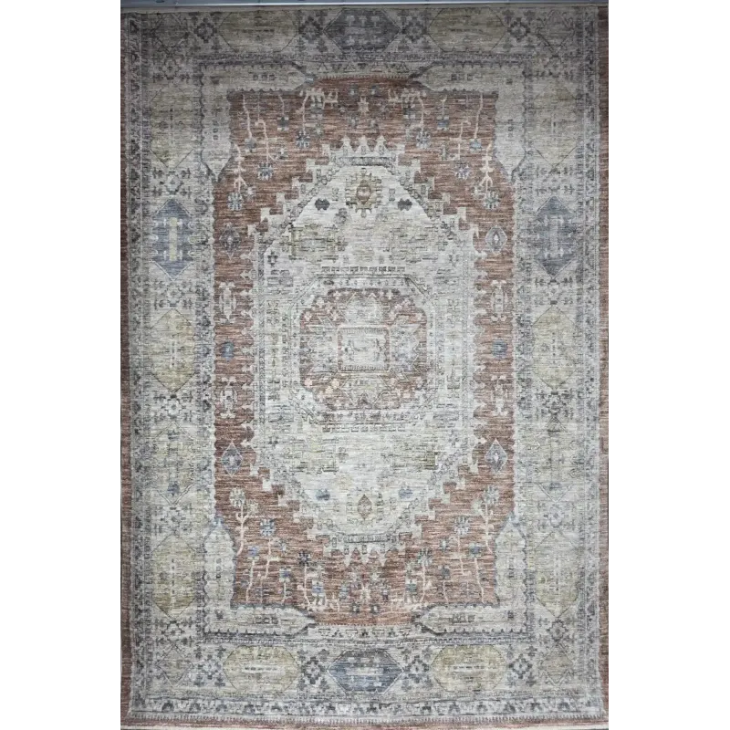 Turkish Bohemian Rug A640A ANTRASIT YELLOW Size 300*400