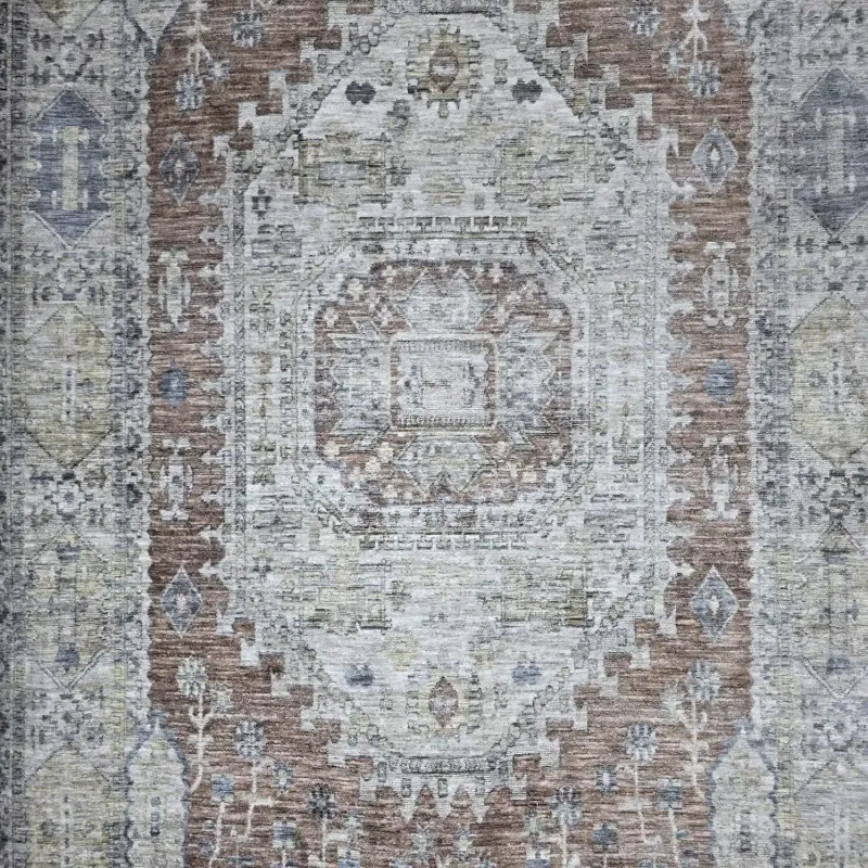 Turkish Bohemian Rug A640A ANTRASIT YELLOW Size 300*400