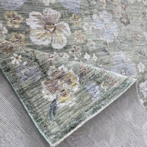 Turkish Bohemian Rug HERBALYNN A492A green Size 80*150