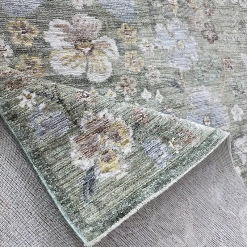 Turkish Bohemian Rug HERBALYNN A492A green Size 300*400