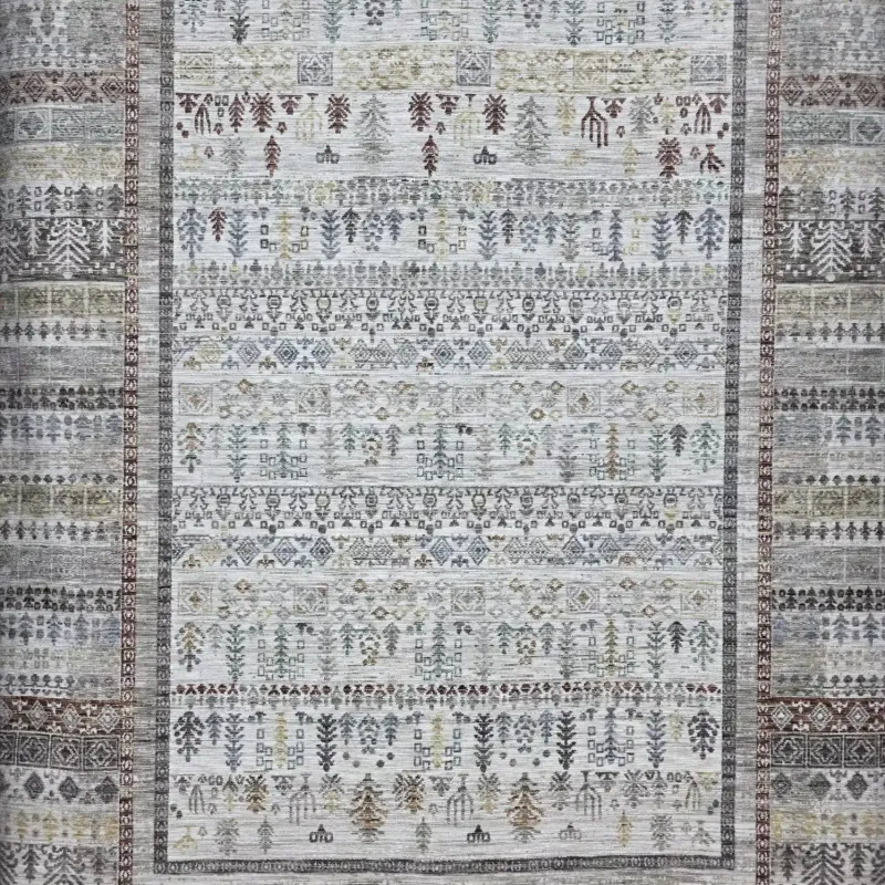 Turkish Bohemian Rug HERBALYNN A946A cream Size 50*80