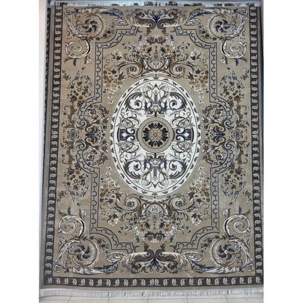 Shiraz A706C classic thick soft beige Turkish rug size 100*200