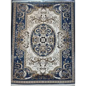 سجاد تركي شيراز A706C كلاسيك سميك ناعم سماوي مقاس 250*350