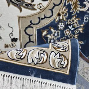 سجاد تركي شيراز A706C كلاسيك سميك ناعم سماوي مقاس 250*350