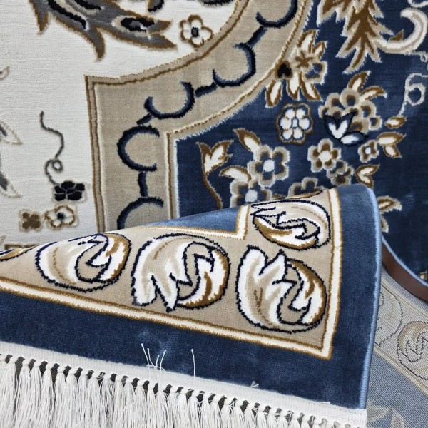 Shiraz A706C classic thick soft blue Turkish rug size 200*300