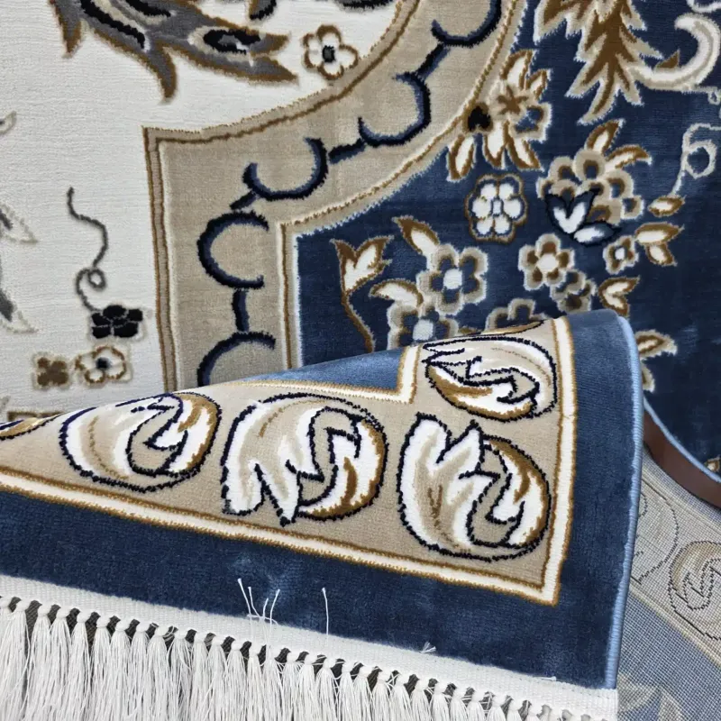 سجاد تركي شيراز A706C كلاسيك سميك ناعم سماوي مقاس 250*350