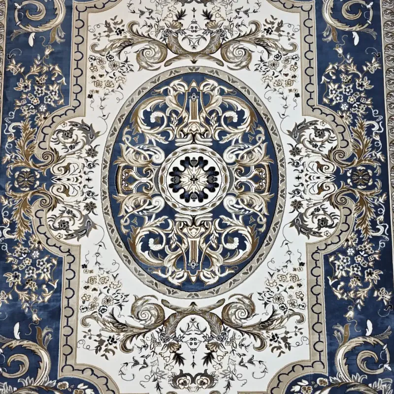 سجاد تركي شيراز A706C كلاسيك سميك ناعم سماوي مقاس 250*350