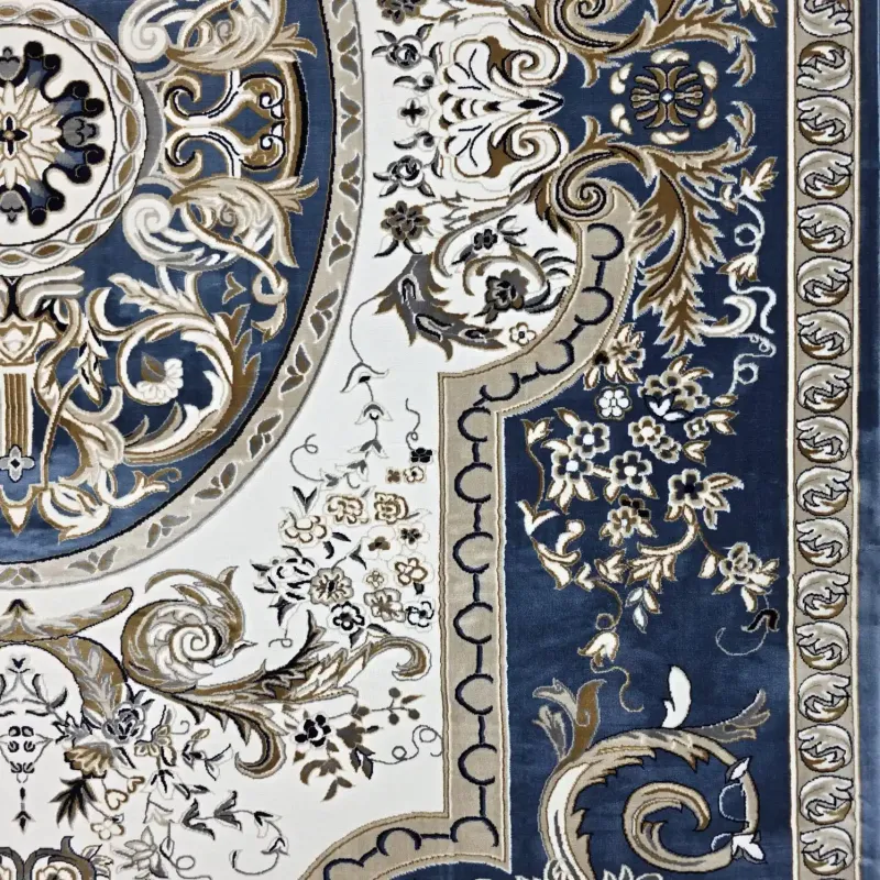سجاد تركي شيراز A706C كلاسيك سميك ناعم سماوي مقاس 250*350