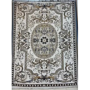 سجاد تركي شيراز A706C كلاسيك سميك ناعم كريم مقاس 50*80