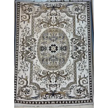 سجاد تركي شيراز A706C كلاسيك سميك ناعم كريم مقاس 50*80