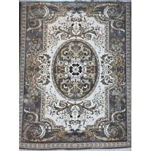 سجاد تركي شيراز A706C كلاسيك سميك ناعم رصاصي مقاس 400*800