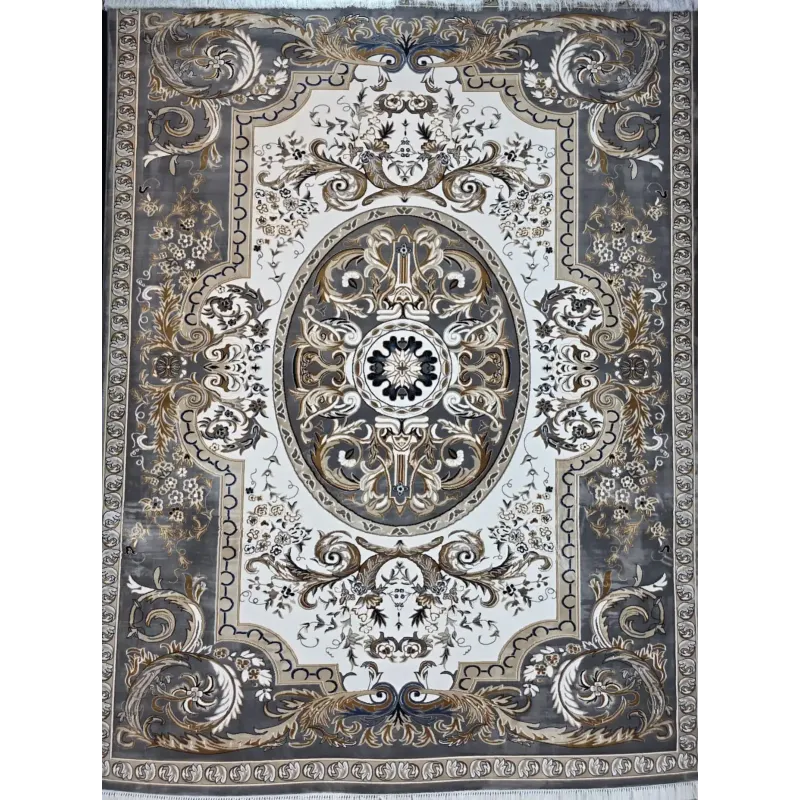 سجاد تركي شيراز A706C كلاسيك سميك ناعم رصاصي مقاس 50*80