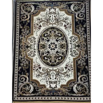 سجاد تركي شيراز A706C كلاسيك سميك ناعم كحلي مقاس 300*500