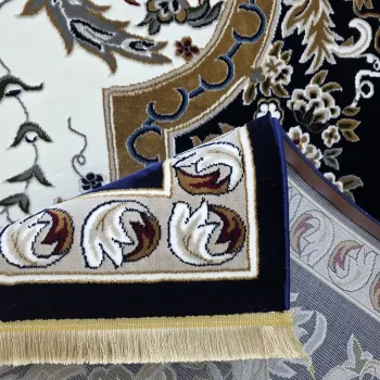 سجاد تركي شيراز A706C كلاسيك سميك ناعم كحلي مقاس 300*500