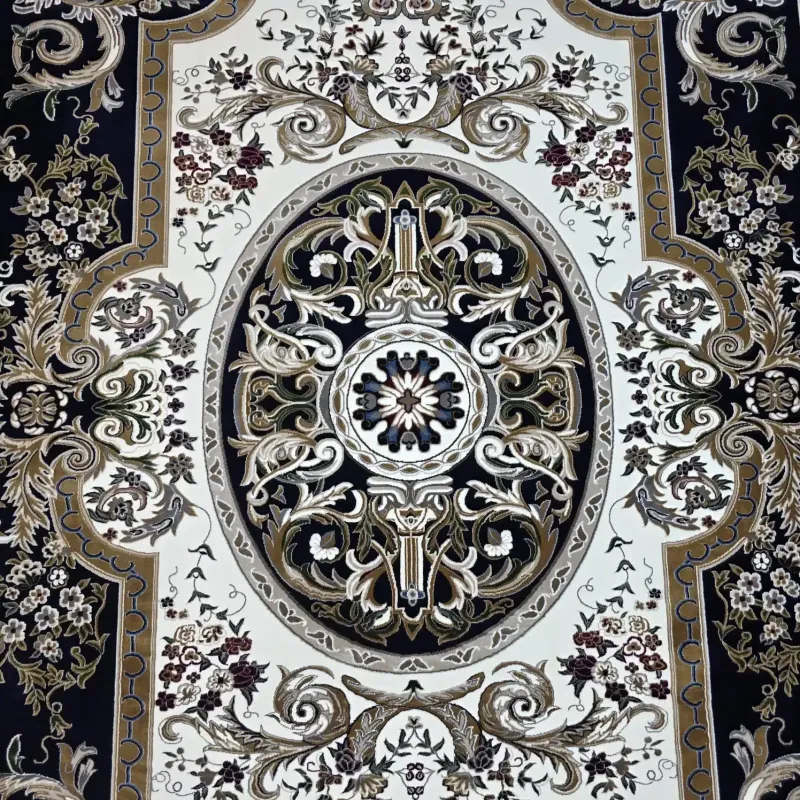 سجاد تركي شيراز A706C كلاسيك سميك ناعم كحلي مقاس 300*500