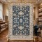 GRANADA Bohemian Turkish Carpet AH600 :MULTY NAVY CREAM 100x300 cm Entrance rug