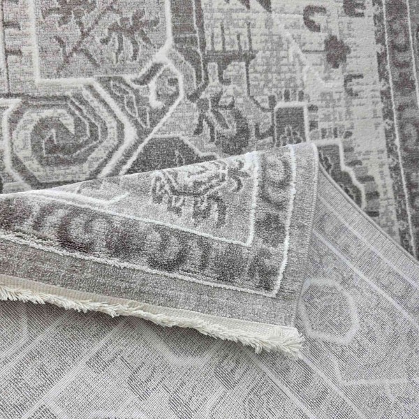 سجاد غرناطة بوهيمي تركي AH497 كريم فيزون مقاس 150*220 سم سجادة مجالس مودرن