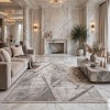 GRANADA Bohemian Turkish Carpet AH498 CREAM VIZON 100x300 cm Entrance rug