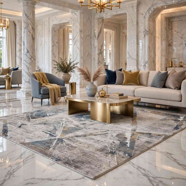 GRANADA Bohemian Turkish Carpet AH498 muity beige 150x220 cm Modern Majlis Carpet