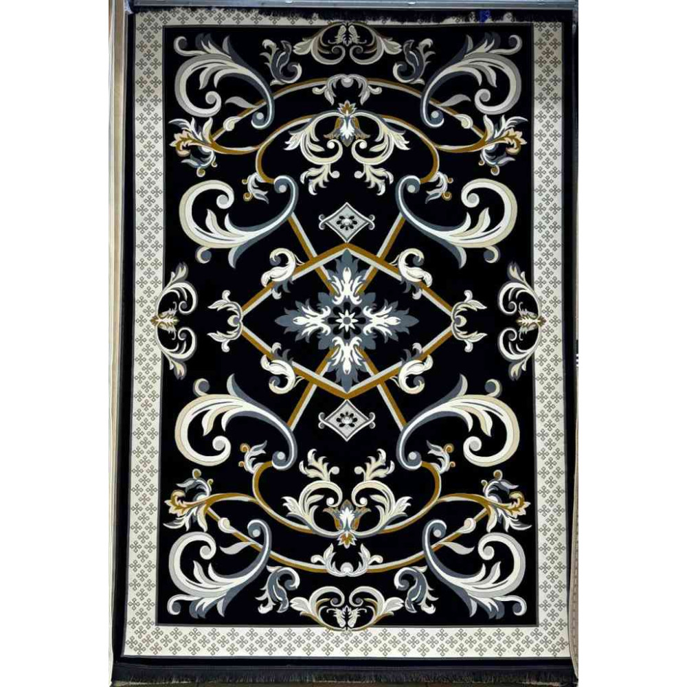 سجاد إيراني درجة أولى سجاد فاخر مصنوع بدقة عالية من أفضل أنواع الصوف والحرير الون كحلي مقاس 300*400