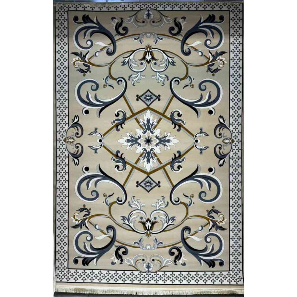 سجاد إيراني درجة أولى سجاد فاخر مصنوع بدقة عالية من أفضل أنواع الصوف والحرير الون بيج مقاس 200*300