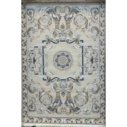 سجاد إيراني درجة أولى سجاد فاخر مصنوع بدقة عالية من أفضل أنواع الصوف والحريرنقشه ملكي2 الون بيج رصاصي مقاس 400*700