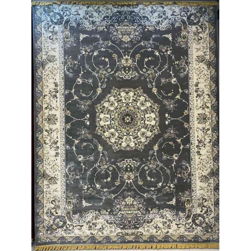 Classic Tabriz Turkish Carpet Thick Soft 2767B Gray Size 500*700