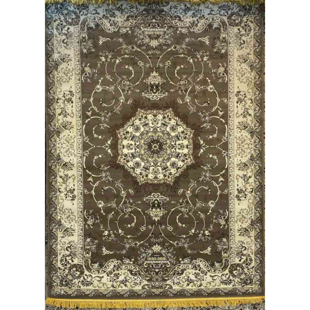 سجاد تركي تبريز كلاسيك سميك ناعم 2767B بني مقاس 100*300