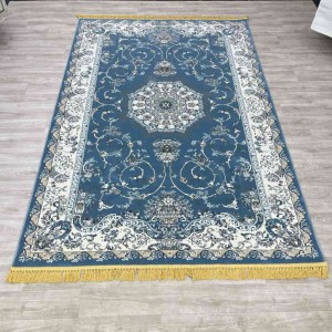 سجاد تركي تبريز كلاسيك سميك ناعم 2767B سماوي مقاس 500*700