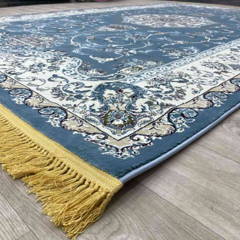 سجاد تركي تبريز كلاسيك سميك ناعم 2767B سماوي مقاس 500*700