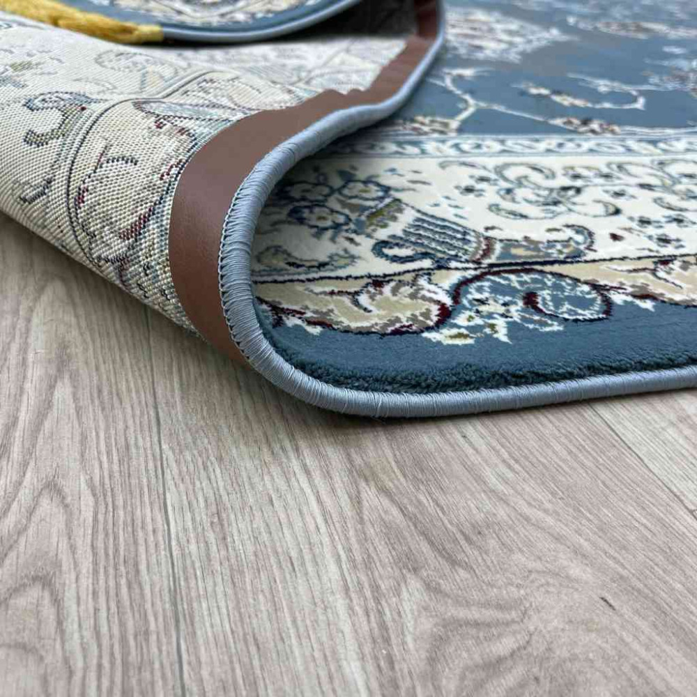 سجاد تركي تبريز كلاسيك سميك ناعم 2767B سماوي عنابي مقاس 500*700