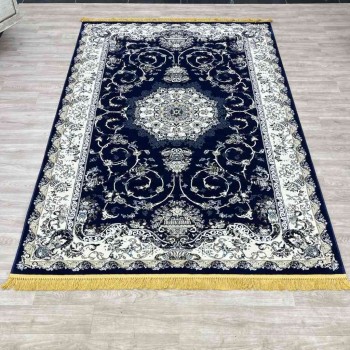 سجاد تركي تبريز كلاسيك سميك ناعم 2767B كحلي مقاس 500*600