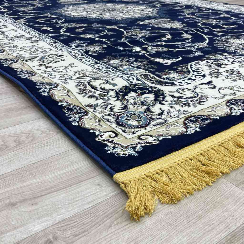 سجاد تركي تبريز كلاسيك سميك ناعم 2767B كحلي مقاس 100*300