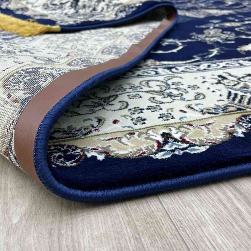 سجاد تركي تبريز كلاسيك سميك ناعم 2767B كحلي مقاس 500*600