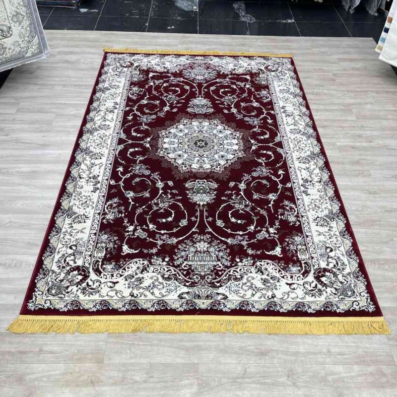 Classic Turkish Tabriz Carpet Thick Soft 2767B Maroon Red Size 100*300