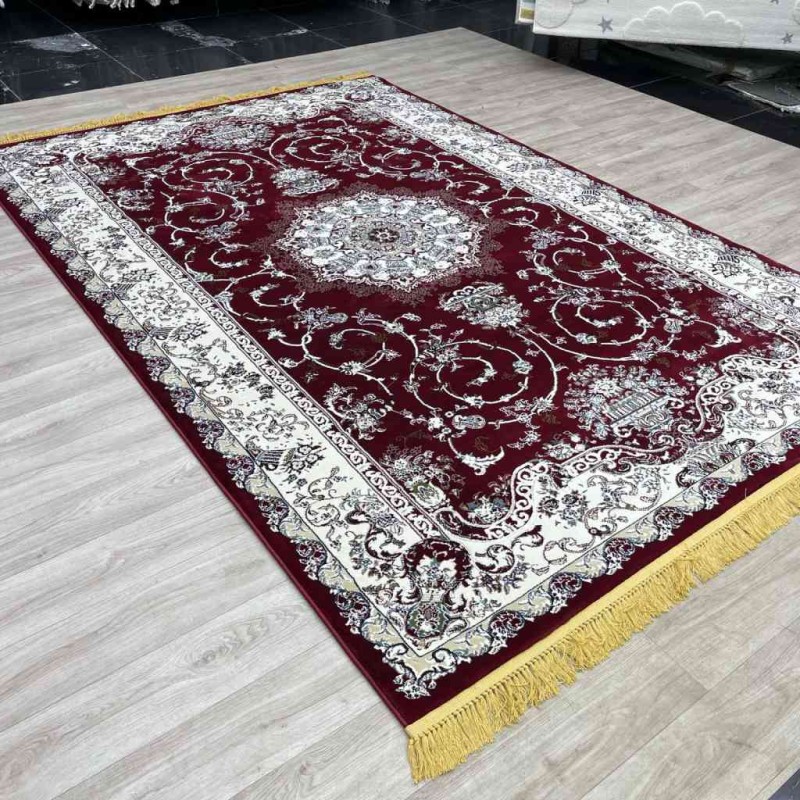 Classic Turkish Tabriz Carpet Thick Soft 2767B Maroon Red Size 100*300