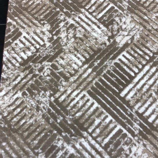 Turkish soft beige striped carpet