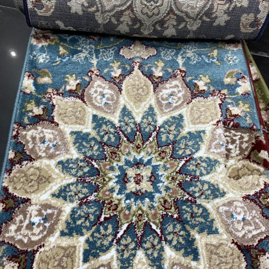 Classic Turkish carpet 570242 cyan
