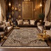 سجاد الواحة تركي H5307C بني غامق مقاس 200*300