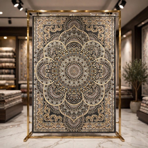 سجاد الواحة تركي H5307C رصاصي غامق مقاس 400*500
